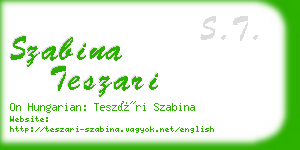 szabina teszari business card